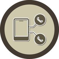 Automatic Call Distributor Sticker Circle Icon vector