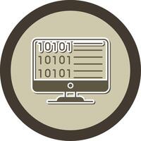 Code Sticker Circle Icon vector