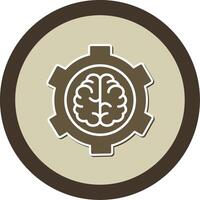 Brain Functions Sticker Circle Icon vector