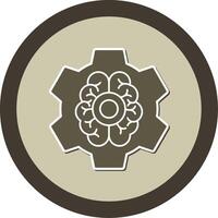 Brain Functions Sticker Circle Icon vector