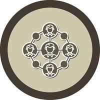 Remote Access Sticker Circle Icon vector