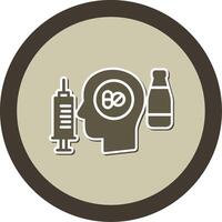 Addiction Sticker Circle Icon vector