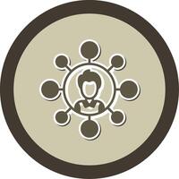 Remote Access Sticker Circle Icon vector