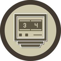 Lap Counters Sticker Circle Icon vector