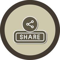 Share Sticker Circle Icon vector