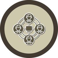 Remote Job Sticker Circle Icon vector