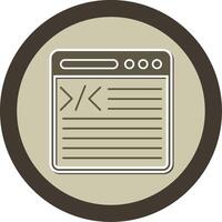 Coding Sticker Circle Icon vector