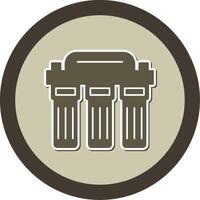 Water Filter Sticker Circle Icon vector