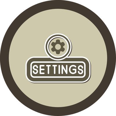 Setting Sticker Circle Icon