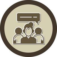 Mentor Sticker Circle Icon vector