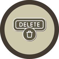 Delete Sticker Circle Icon vector