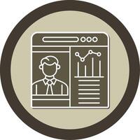 OnSticker Circle Web Presentation Sticker Circle Icon vector