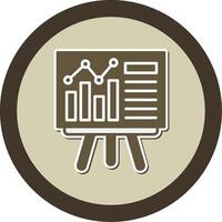 Presentation Sticker Circle Icon vector