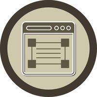 Web Design Sticker Circle Icon vector