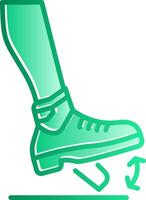 Ankle Flex Gradient Slip Icon vector