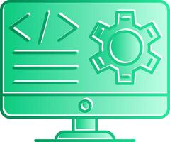 Website Builder Gradient Slip Icon vector