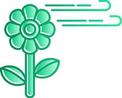 Pollen Allergy Gradient Slip Icon vector