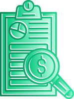 Auditing Gradient Slip Icon vector