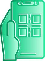 Qr Scan Gradient Slip Icon vector