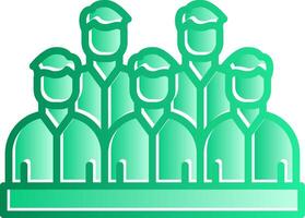 Spectators Gradient Slip Icon vector