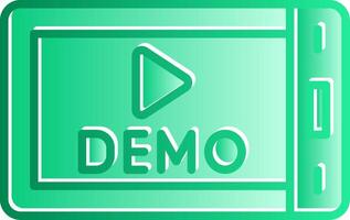 Demo Gradient Slip Icon vector