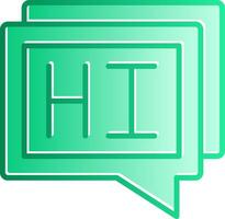 Hi Gradient Slip Icon vector
