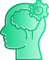 Cognitive Function Gradient Slip Icon vector