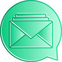 Email Gradient Slip Icon vector