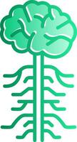 Nervous System Gradient Slip Icon vector