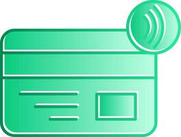 Nfc Payment Gradient Slip Icon vector