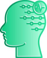 Electroencephalogram Gradient Slip Icon vector