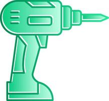Cordless Drill Gradient Slip Icon vector