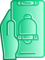 Notification Gradient Slip Icon vector