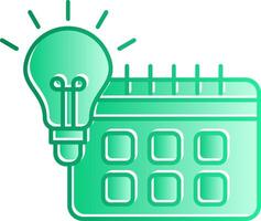 Day To Day Learning Gradient Slip Icon vector
