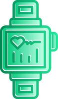 Smartwatch Gradient Slip Icon vector