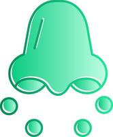 Pollen Allergy Gradient Slip Icon vector