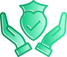 Trust Gradient Slip Icon vector