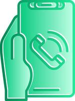 Phone Call Gradient Slip Icon vector