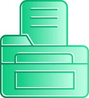 Open File Gradient Slip Icon vector