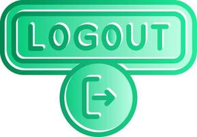 Logout Gradient Slip Icon vector