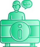 Information Desk Gradient Slip Icon vector