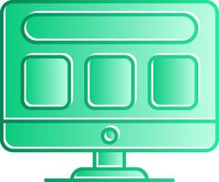 Web Template Gradient Slip Icon vector