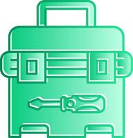 Tool Box Gradient Slip Icon vector