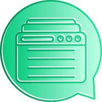 Webchat Gradient Slip Icon vector
