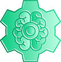 Brain Functions Gradient Slip Icon vector