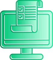 Brief Gradient Slip Icon vector