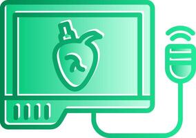 Echocardiogram Gradient Slip Icon vector