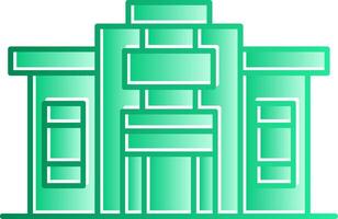 Institute building Gradient Slip Icon vector