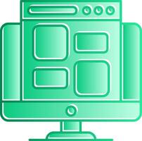 Website Template Gradient Slip Icon vector