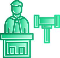 Judge Gradient Slip Icon vector